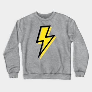 Yellow and Black Lightning Bolts Layered Crewneck Sweatshirt